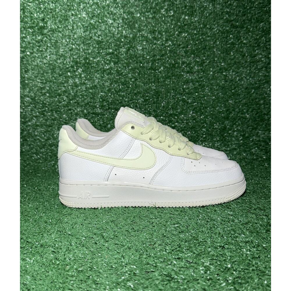 Nike White and Light Green Athletic Shoes
